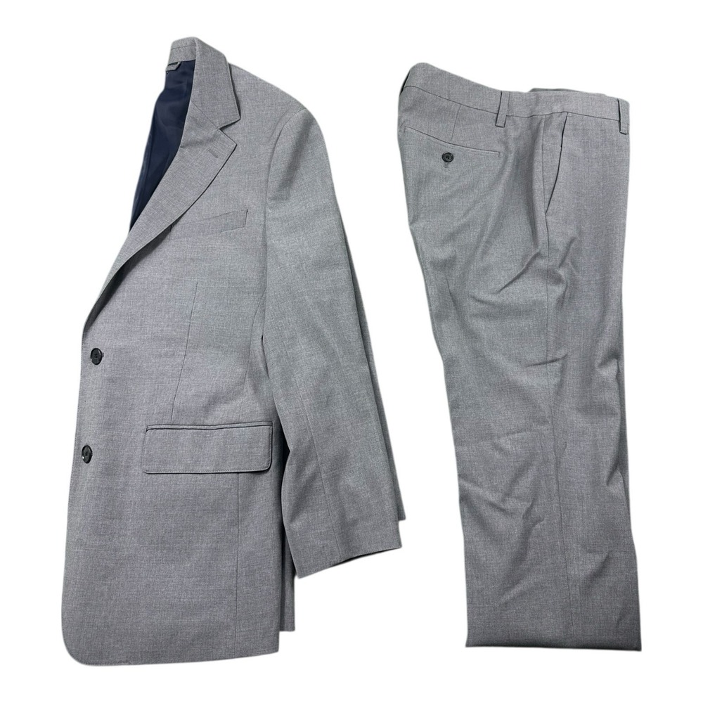 Bonobos Marzotto Wool Men's Solid Gray Slim Fit Suit 38R‎ 30x28